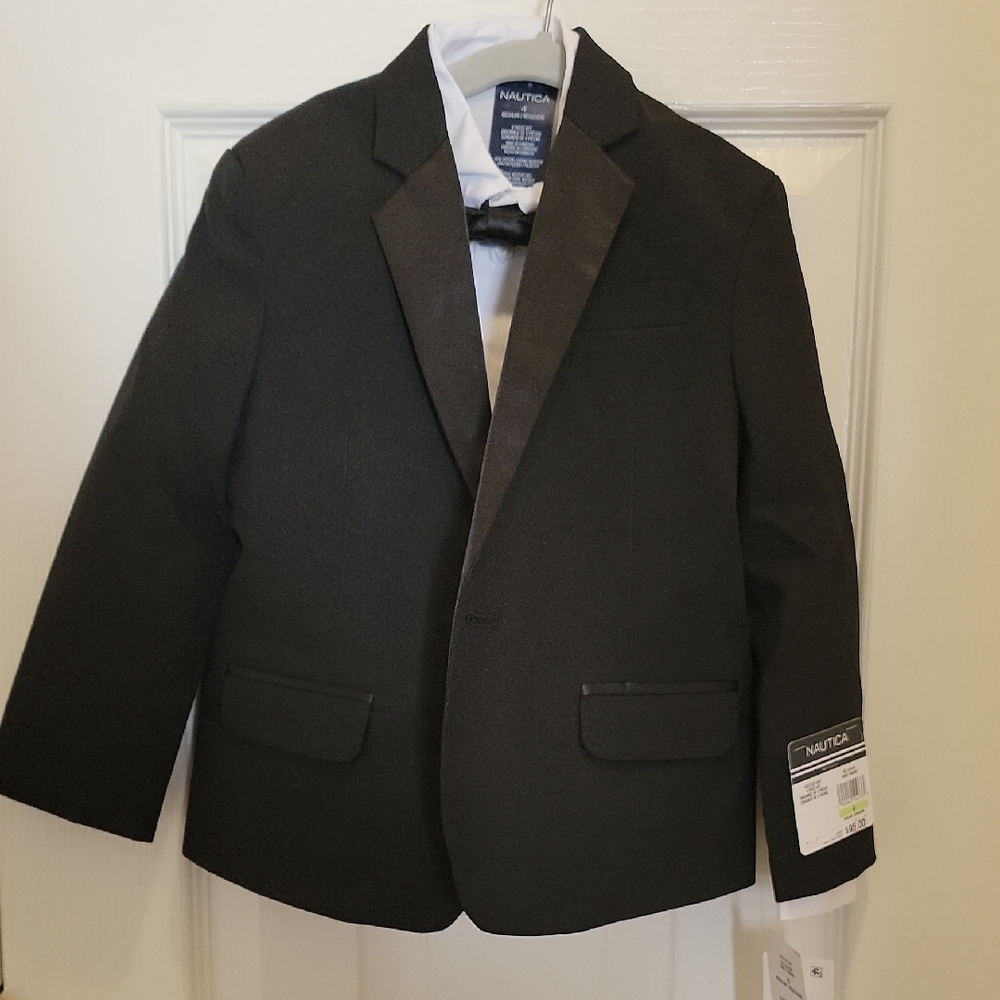 Nautica Kids Black Blazer with Bow Tie